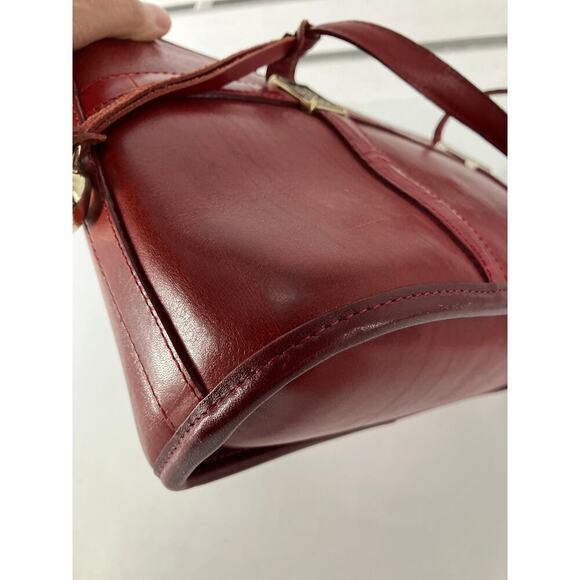 BRIGHTON SMALL RED SMOOTH LEATHER ANIMAL PRINT SHOULDR BAG - Picture 8 of 16